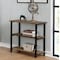 Alaterre Furniture Pomona 31"H 2-Shelf Metal and Solid Wood Under-Window Bookcase AMBA1420 - alternate 10